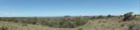 Vista geral da região das Guaritas sentido quadrante ENE predomínio da vegetação rupestre e campos naturais nas áreas lindeiras a RS-625.