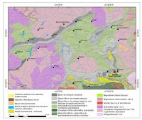 Figura 7 – Mapa geológico simplificado do quadrilátero Ferrífero com a localização do Morro Santana. Mapa modificado de Pinto & Silva (2014).