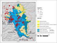 Figura 3 – Mapa Geológico simplificado da APA de Lagoa Santa, com a localização das principais cavernas. Compilado de Projeto VIDA (CPRM, 1995; CPRM, 2014).