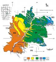 Figura 4 – Mapa geológico da Bacia Bauru (modificado de Paula e Silva, 2003).