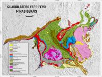 Mapa simplificado do Quadrilátero Ferrífero com a localização do geossítio Lapa Seca.